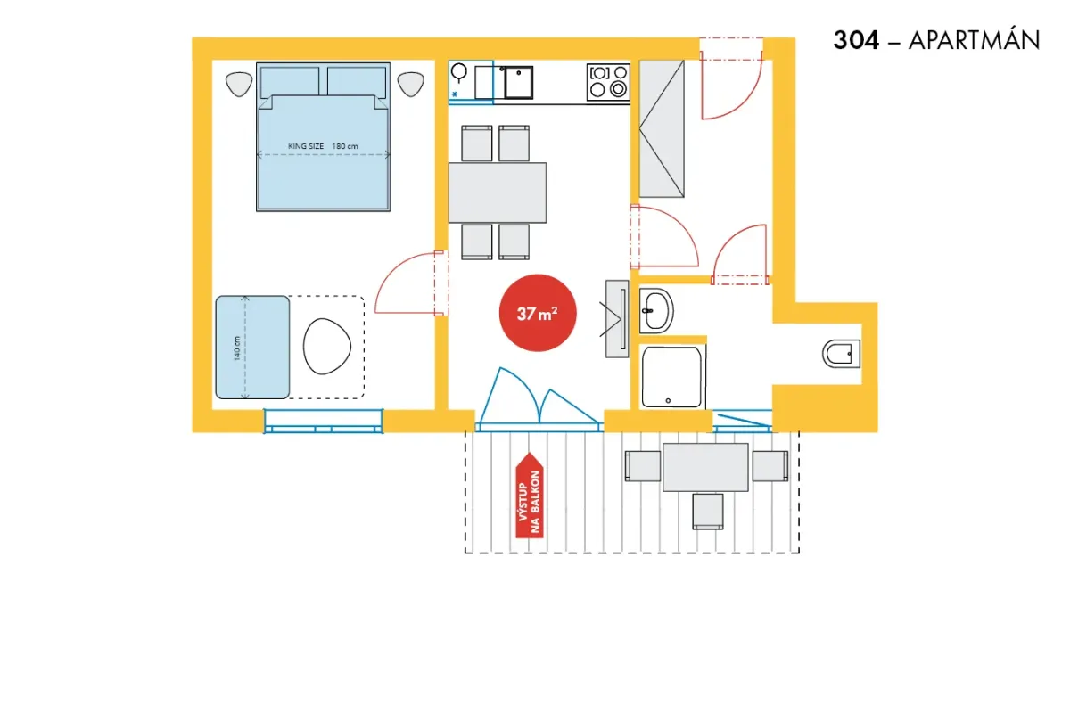 Půdorys: Apartmán Superior